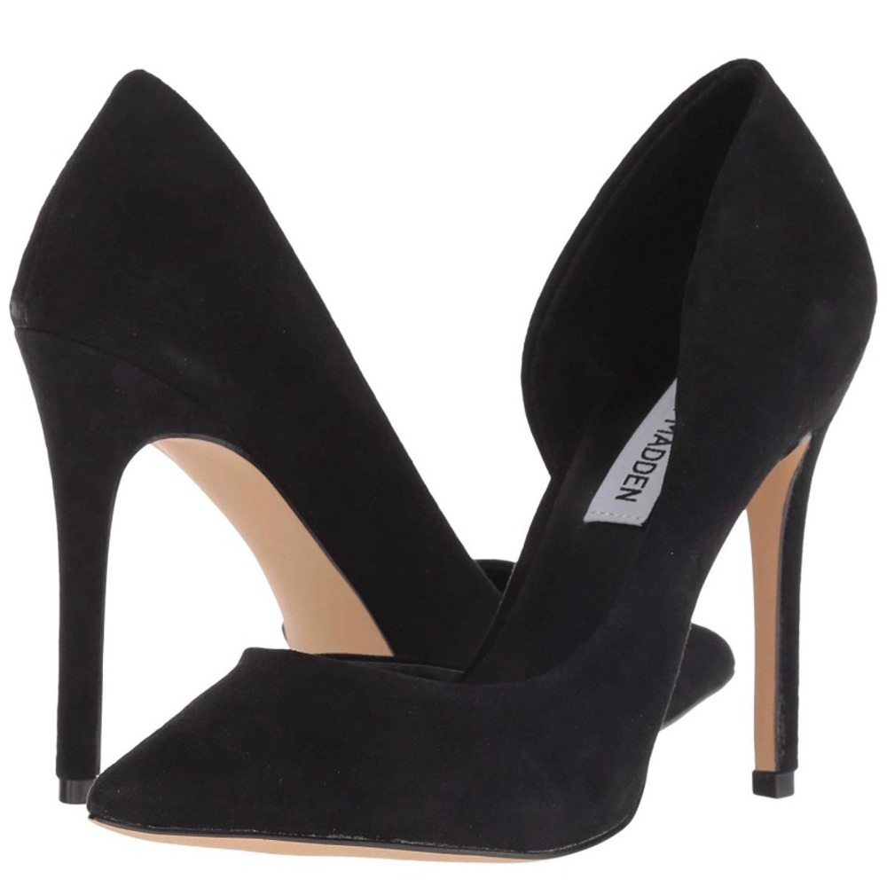 Steve Madden Black Suede Pointed Toe